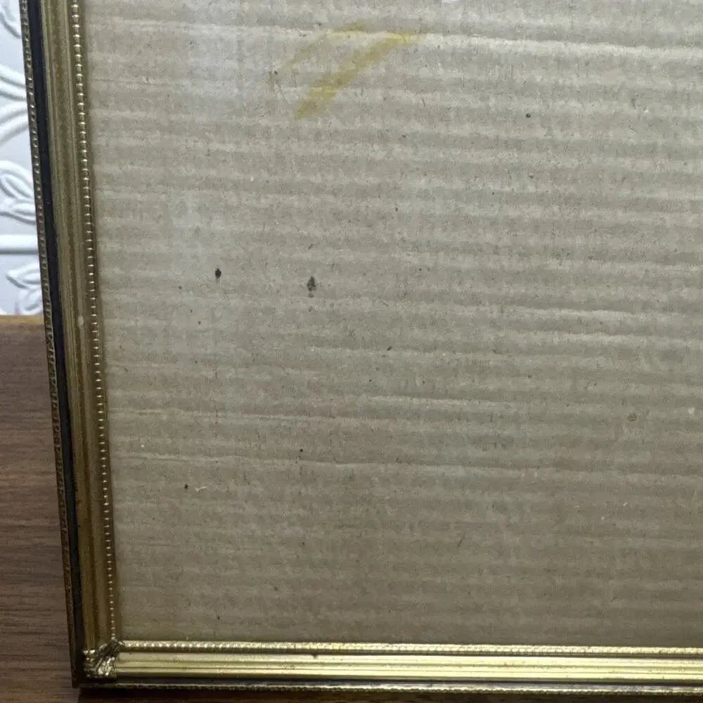 Vintage Metal Picture Frame Glass Easel Ornate Design 8x10 MCM Decor Heavy